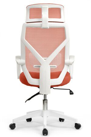 Кресло Riva Chair OLIVER W-203 AC белый пластик/Оранжевый