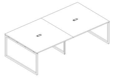 Стол для переговоров на металлокаркасе QUATTRO А4 Б4 135-2 БП