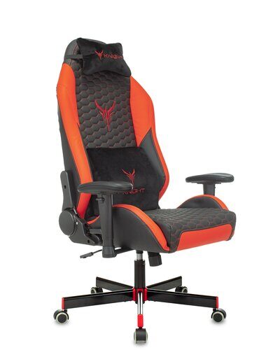 Кресло игровое Knight Neon черный/красный эко.кожа