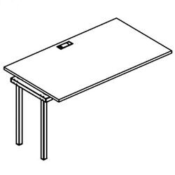 Секция стола рабочей станции на металлокаркасе DUE А4 Б2 025-1 БП